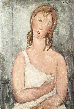 Amedeo Modigliani Painting - girl in the shirt red haired girl 1918 Amedeo Modigliani